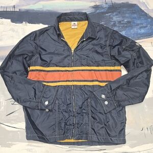 Birdwell Beach Britches Competition Jacket Blue Gold/Orange Stripes Men’s Small